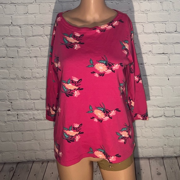 croft & barrow Tops - Croft & Barrow Pink, Purple & Green floral long sleeve shirt size M